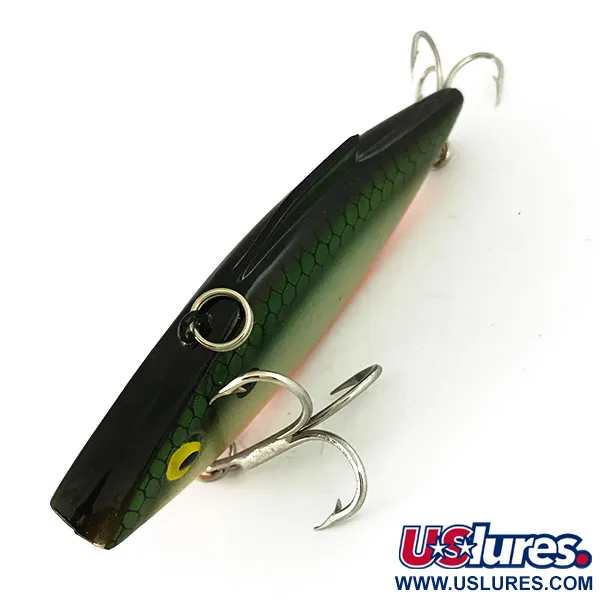 Bill Lewis Rat-L-Trap Lipless Crankbait, Gris/Vert/Orange, 14g, #7326