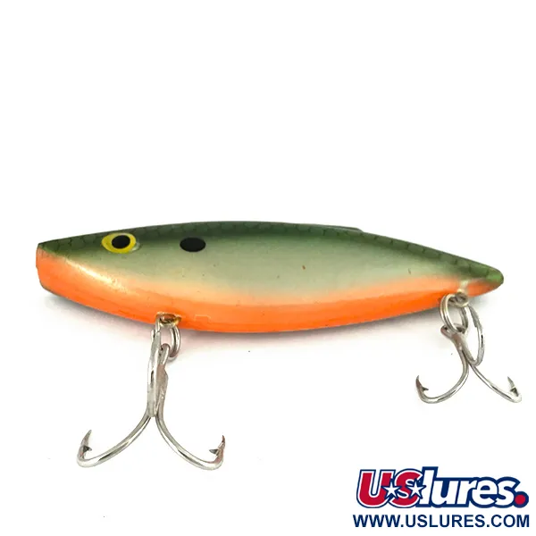 Bill Lewis Rat-L-Trap Lipless Crankbait, Gris/Vert/Orange, 14g, #7326
