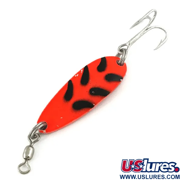 Luhr Jensen Krocodile UV Cuillère, Fluorescent Orange / Black, 9g, #7341