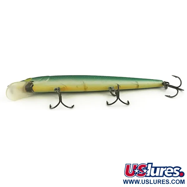 Rapala Husky Jerk 12 Leurre, Vert forêt/Or, 13g, Bruiteur, #7352