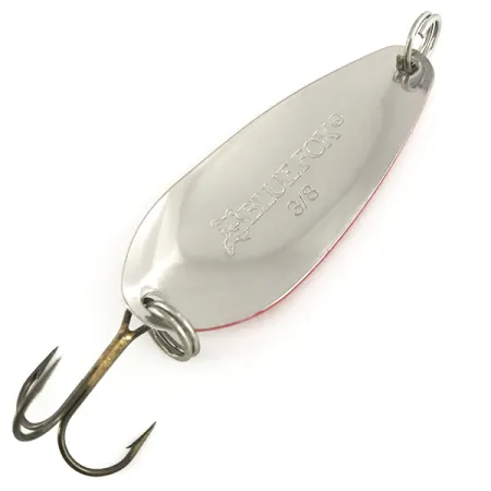 Blue Fox Strobe Tear Drop Cuillère, Rouge / Blanc / Nickel, 11g, #7368