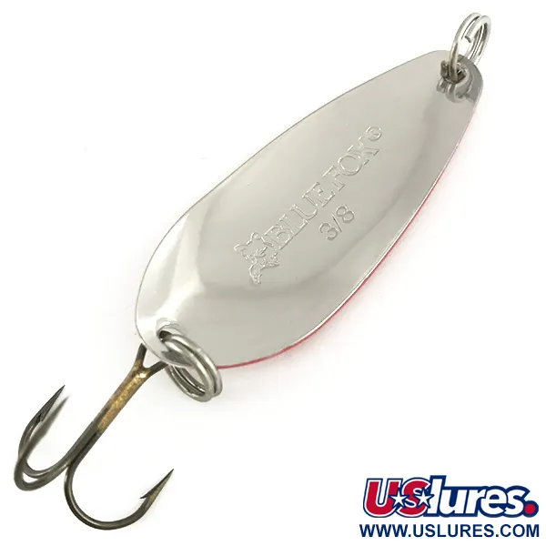 Blue Fox Strobe Tear Drop Cuillère, Rouge / Blanc / Nickel, 11g, #7368