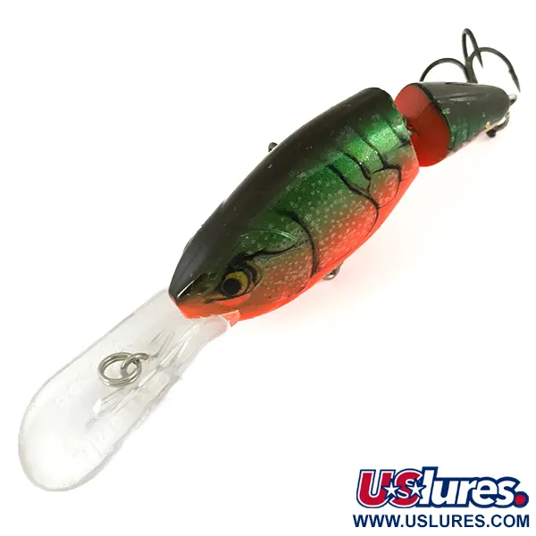 Rapala Jointed Shad Rap JSR07 Poisson-nageur, Vert/Orange, 12g, #7401