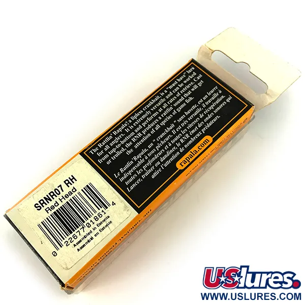 Rapala Rattl'n RAP Lipless Crankbait, Red Head, 16g, Coulant, #SRNR07 RH