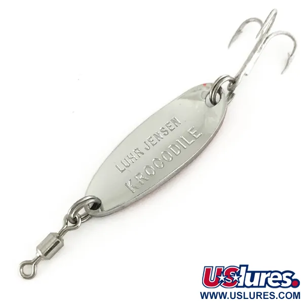 Luhr Jensen Krocodile UV Cuillère, Nickel/Orange, 7g, UV stripe, #7447