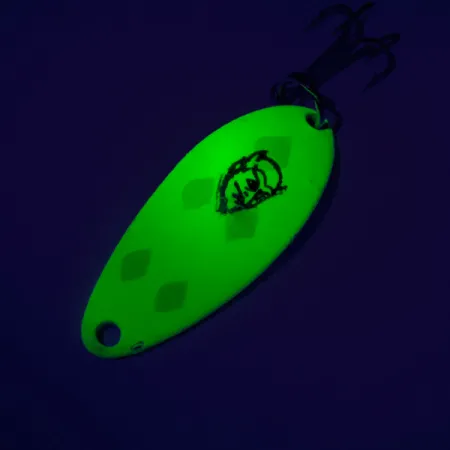 Eppinger Dardevle Devle Dog 5200 UV Cuillère, Jaune/Vert, 7g, UV, #7452