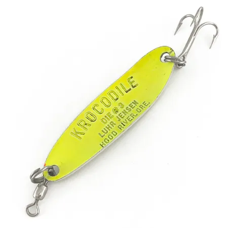 Luhr Jensen Krocodile Die #3 UV Cuillère, Chartreuse, 10g, UV, #7468