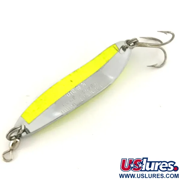 Luhr Jensen Krocodile Die #3 Cuillère, Nickel/Chartreuse, 10g, UV, #7483