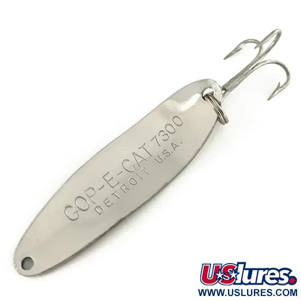 Dardevle Cop-E-Cat 7300 Ondulante, Nickel/Vert, 10g, Action Vacillante, #7487