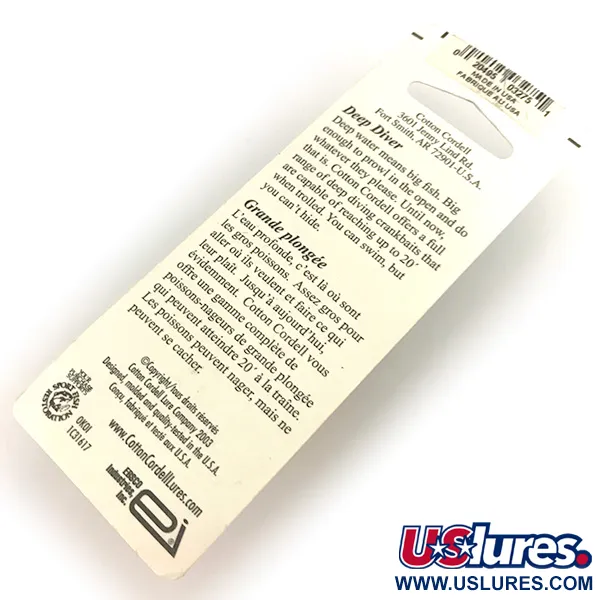 Cotton Cordell Grappler Shad Deep Diver, Or/Orange, 7g, Plongeant, #7497