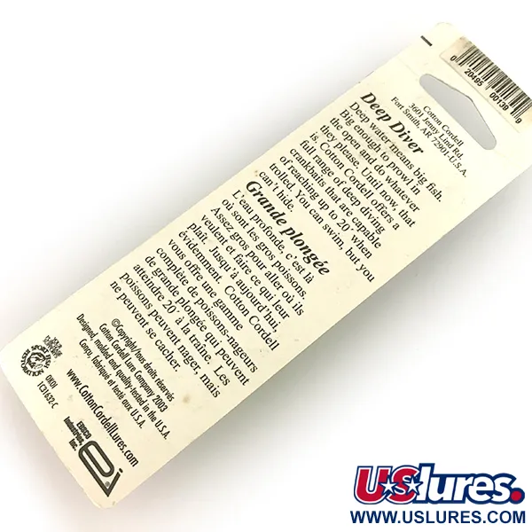 Cotton Cordell Wally Diver Deep Diver, Chartreuse, 14g, #7499