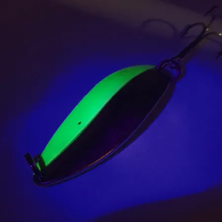 Seneca Little Cleo (Hula Girl) UV Cuillère, Nickel/Vert, 21g, #7504