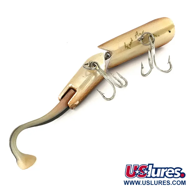 Fred Arbogast A.C. Plug Vintage Popper, Marron, 28g, Corps Articulé, #7508