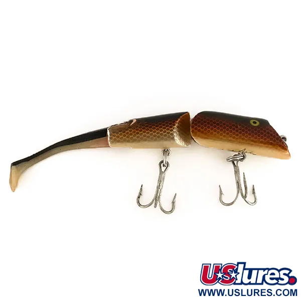 Fred Arbogast A.C. Plug Vintage Popper, Marron, 28g, Corps Articulé, #7508