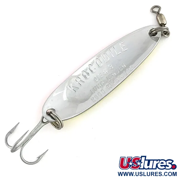 Luhr Jensen Krocodile Die #3 UV Cuillère, Jaune/Rouge, 14g, UV, #7523