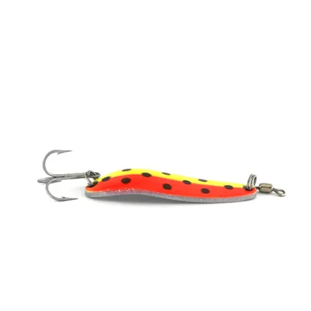 Luhr Jensen Krocodile Die #3 UV Cuillère, Jaune/Rouge, 14g, UV, #7523