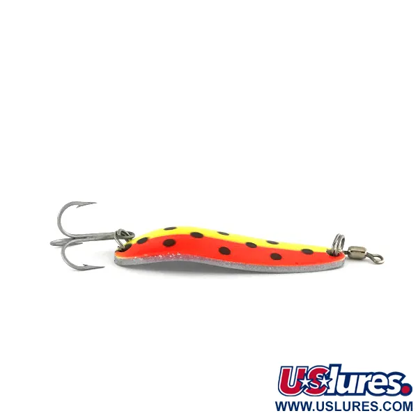 Luhr Jensen Krocodile Die #3 UV Cuillère, Jaune/Rouge, 14g, UV, #7523