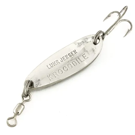 Luhr Jensen Krocodile Cuillère, White/Blue/Nickel, 9g, Coulante, #7543