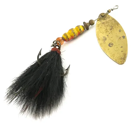 Mepps Aglia Long 3 Dressed Cuiller, Laiton, 12g, Feuille Saule, #7562