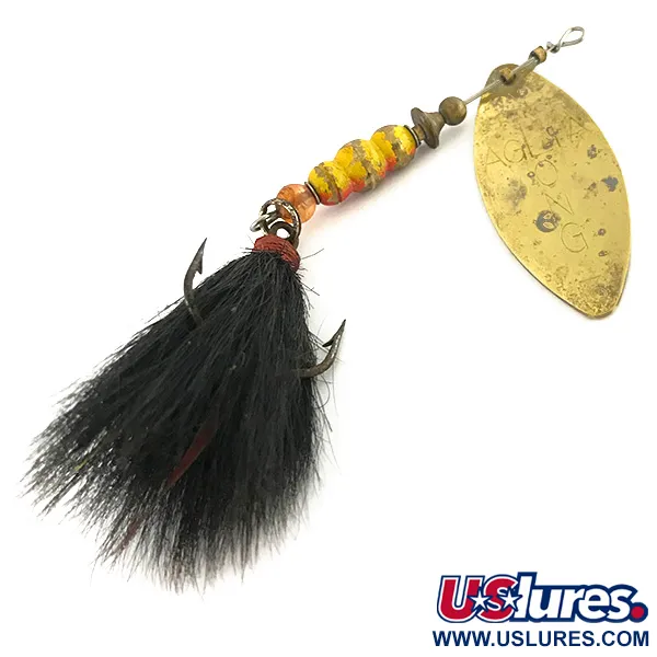 Mepps Aglia Long 3 Dressed Cuiller, Laiton, 12g, Feuille Saule, #7562