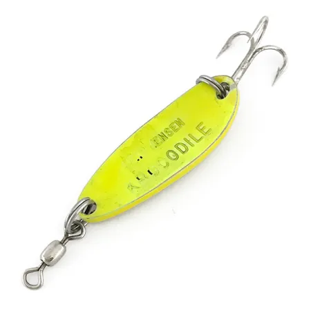 Luhr Jensen Krocodile UV Cuillère, Yellow, 9g, Réactif UV, #7604