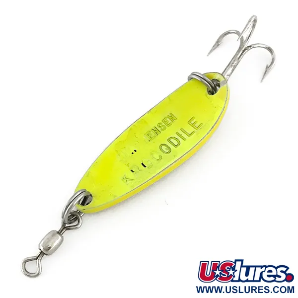 Luhr Jensen Krocodile UV Cuillère, Yellow, 9g, Réactif UV, #7604