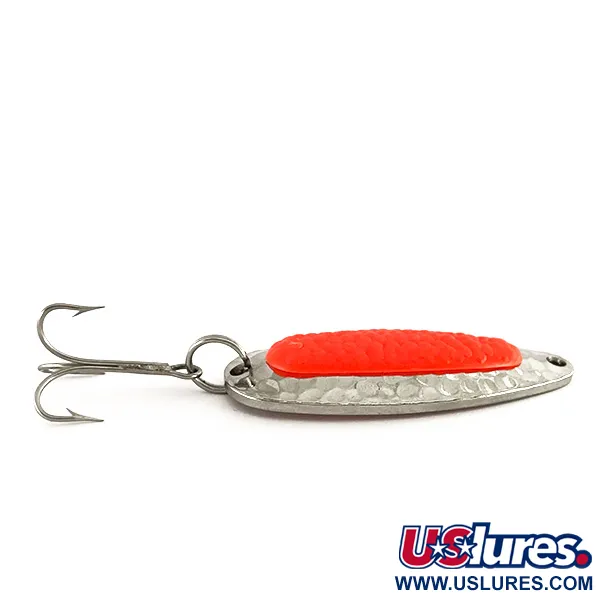 Blue Fox Pixee UV Cuillère, Nickel Martelé / Rouge, 14g, UV, #7610