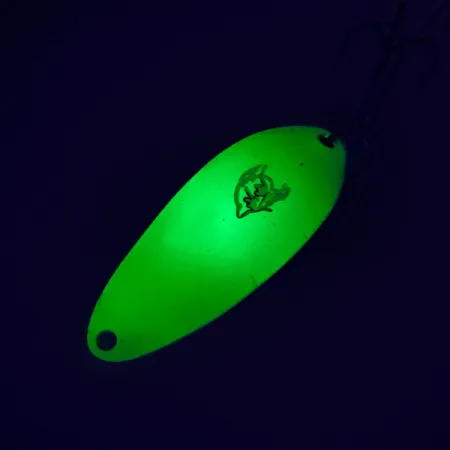 Eppinger Dardevle Devle Dog 5300 UV Cuillère, Jaune/Vert/Nickel, 10g, #7636