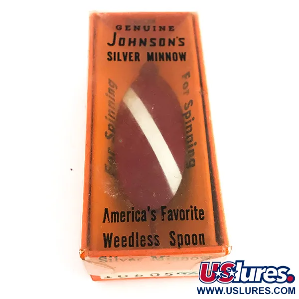 Johnson Silver Minnow Cuillère, Rouge / Blanc, 5g, Anti-herbe, #7677