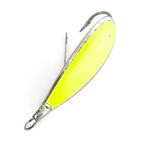 Johnson Weedless Silver Minnow UV Cuillère, Argent/Chartreuse, 12g, #7711