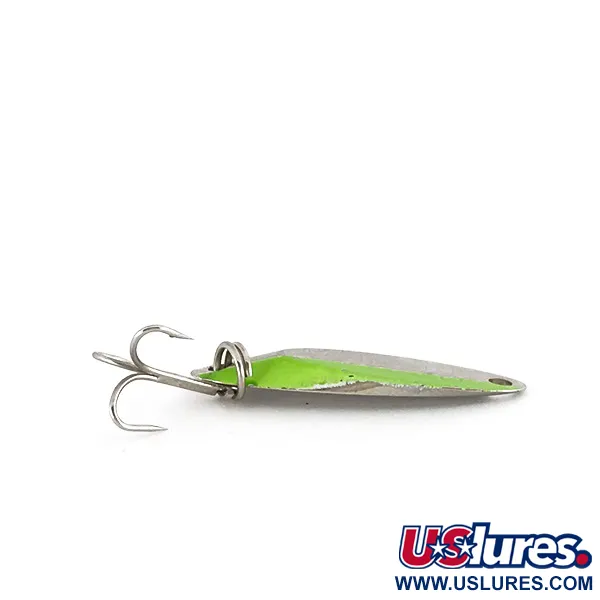 Cuillère Acme Kastmaster UV, Nickel / Vert, 3.5g, Finition UV, #7777