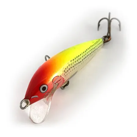 Rapala Original Floater F5 Minnow, Rouge-Jaune, 2,3g, Balsa, #7793