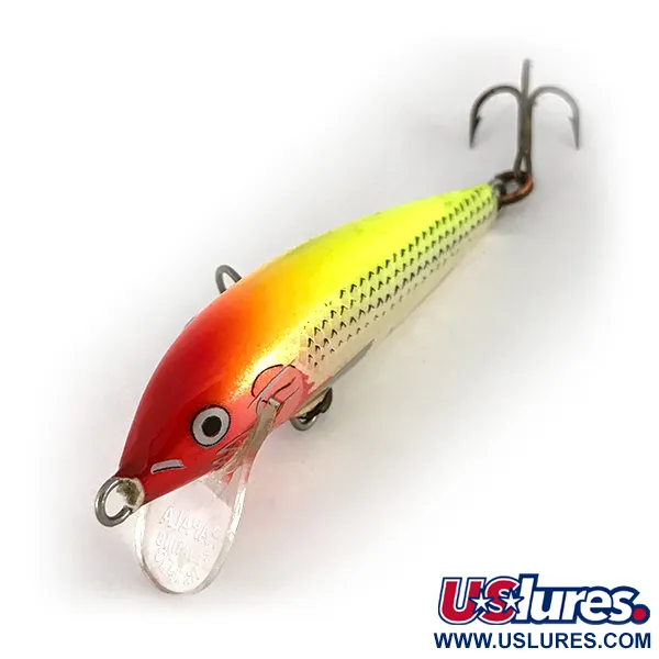 Rapala Original Floater F5 Minnow, Rouge-Jaune, 2,3g, Balsa, #7793