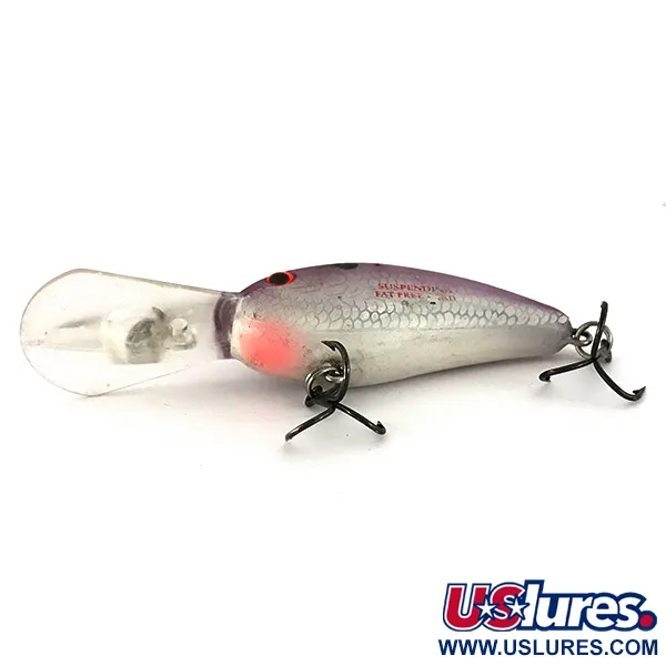 Bomber Fat Free Shad Bill Dance, Argent/Violet, 14g, Plongeant, #7794