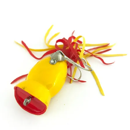 Fred Arbogast Hula Popper Popper, Jaune, 8g, Jupe Caoutchouc, #7810