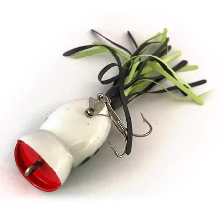 Fred Arbogast Hula Popper Popper, Green Tiger, 8g, Surface, #7820