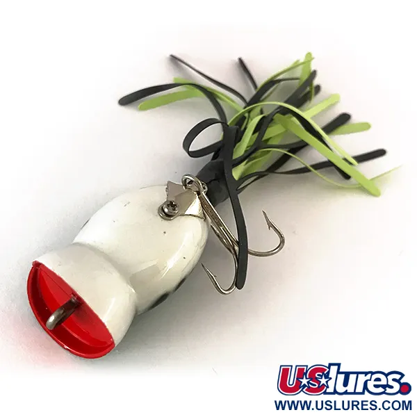 Fred Arbogast Hula Popper Popper, Green Tiger, 8g, Surface, #7820