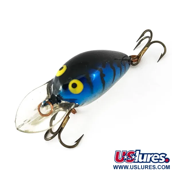 BOMBER FAT A B03F Crankbait, Bleu Métallique, 2g, Flottant, #7826