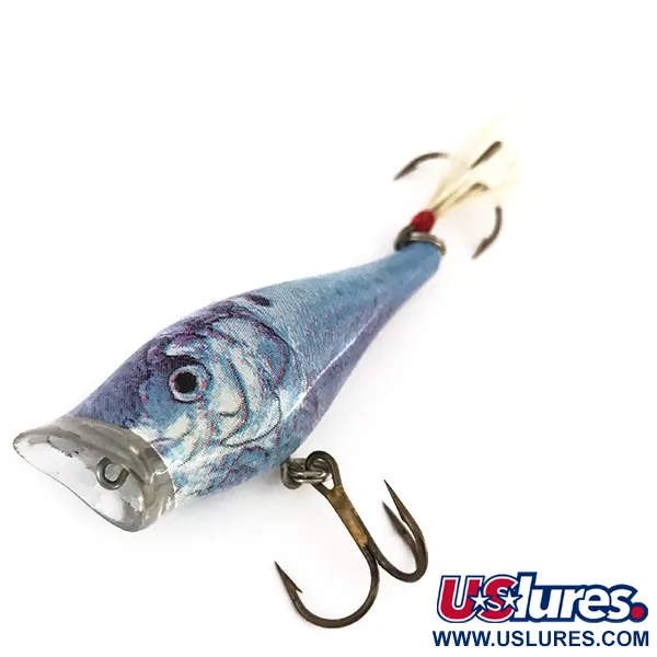 Berkley Popper Leurre de surface, Bleu/Argent, 9g, Triple plume, #7881