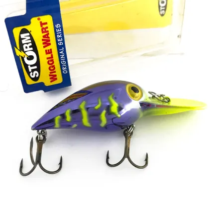 Storm Wiggle Wart Poisson Nageur, Violet / Jaune Fluo, 11g, #7944