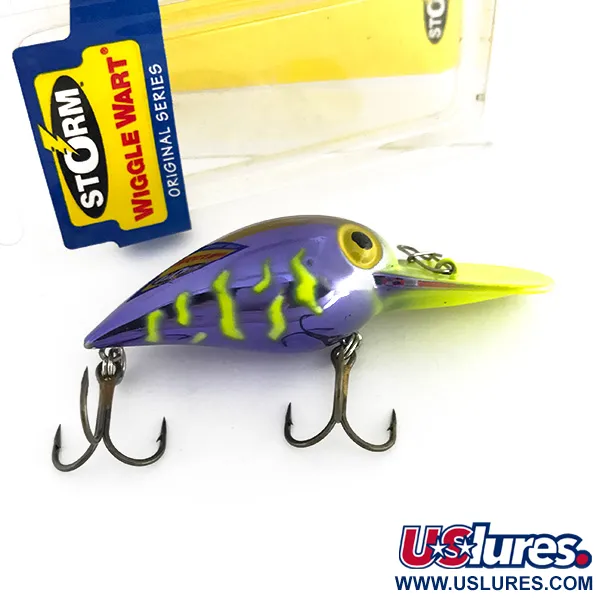 Storm Wiggle Wart Poisson Nageur, Violet / Jaune Fluo, 11g, #7944