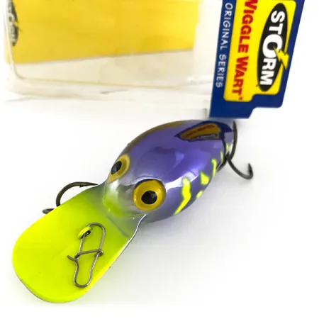 Storm Wiggle Wart Poisson Nageur, Violet / Jaune Fluo, 11g, #7944