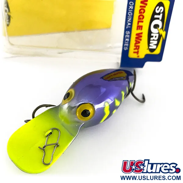 Storm Wiggle Wart Poisson Nageur, Violet / Jaune Fluo, 11g, #7944