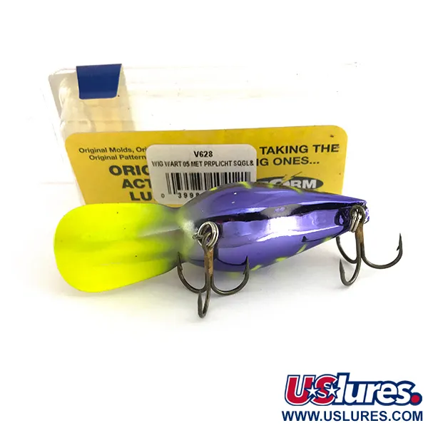 Storm Wiggle Wart Poisson Nageur, Violet / Jaune Fluo, 11g, #7944
