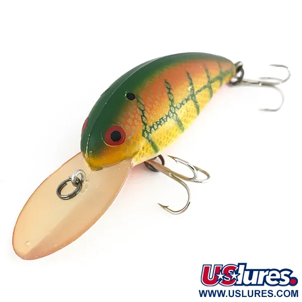 Bomber Model 7A Crankbait, Vert-Or-Orange, 14g, Billes bruiteuses, #7949