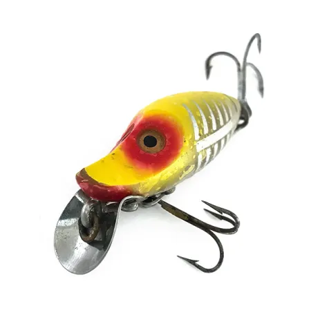 Heddon River Runt Midget Poisson-nageur, Jaune-Rouge-Argent, 10g, #7953