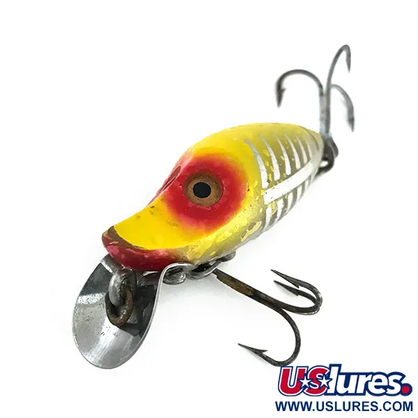 Heddon River Runt Midget Poisson-nageur, Jaune-Rouge-Argent, 10g, #7953