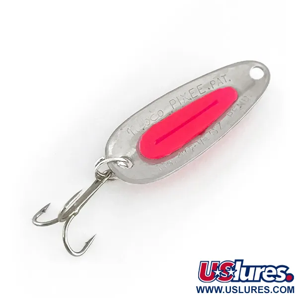 Blue Fox Pixee UV Cuillère, Nickel Martelé/Rose, 4.5g, Insert UV, #8023