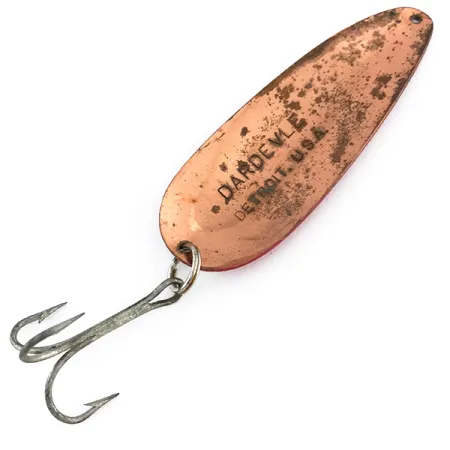 Eppinger Dardevle Cuillère, Rouge / Blanc / Cuivre, 28g, Vintage, #8038