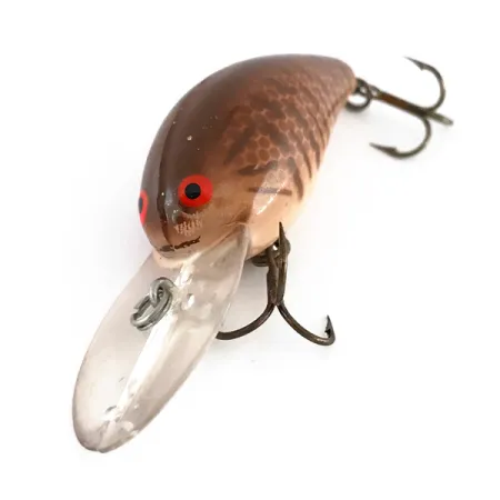 Bomber Model 7A Baby Striper Crankbait, Brown Tiger, 9g, flottant, #8053
